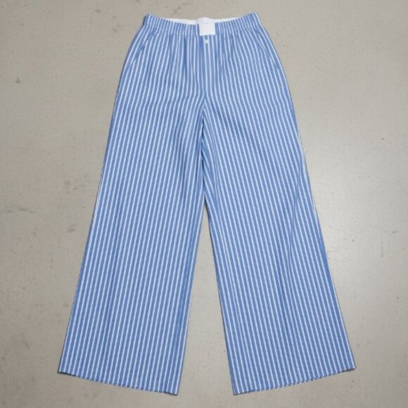MISSGUIDED Buttoned Striped Wide Leg Pajama Pants Office Wear S - Picture 13 of 14